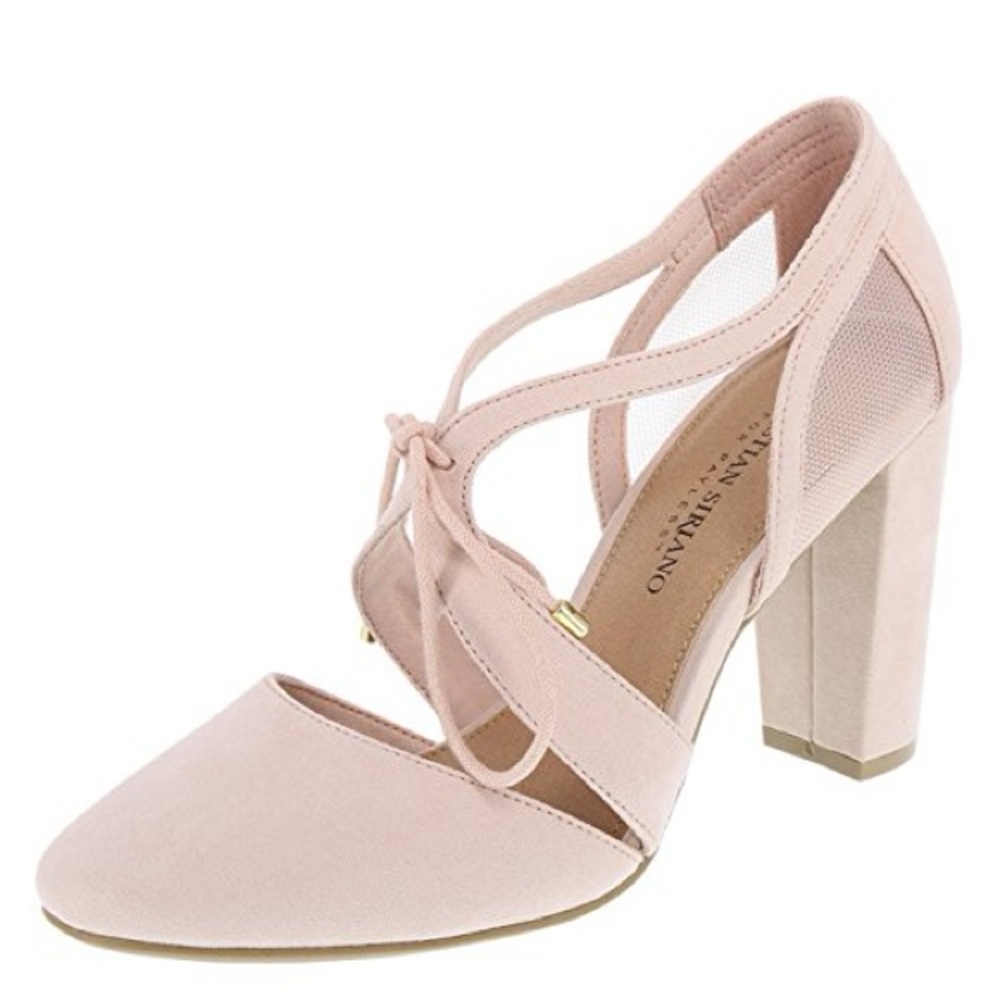 Christian Siriano Blush Light Pink Block Heels